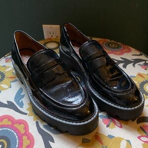 Franco Sarto Women’s Balin Platform Loafer. Size 8.5 Black patent